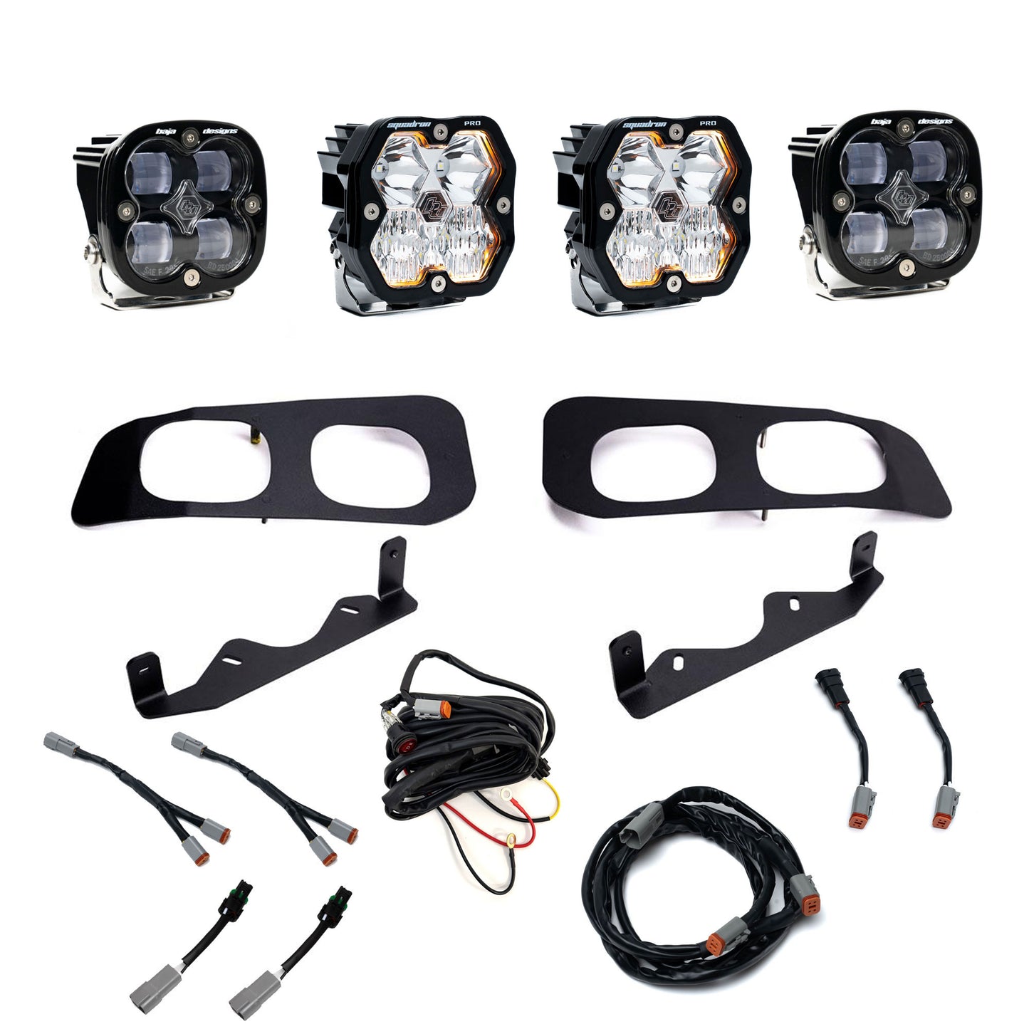 BAJA DESIGNS Squadron 2.0 Pro/Squadron Sae Dual Fog Pocket Light Kit - Ford 2023-2026 F-250/350 Super Duty