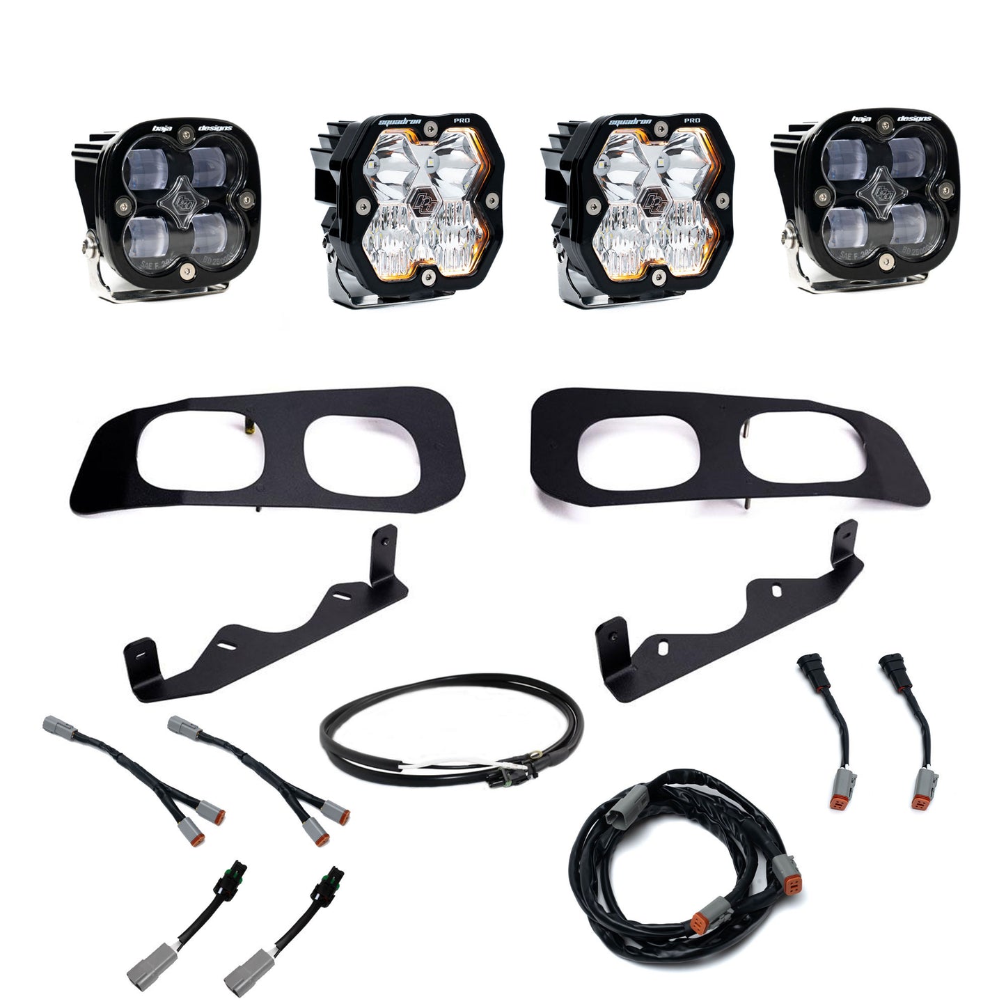 BAJA DESIGNS Squadron 2.0 Pro/Squadron Sae Dual Fog Pocket Light Kit - Ford 2023-2026 F-250/350 Super Duty