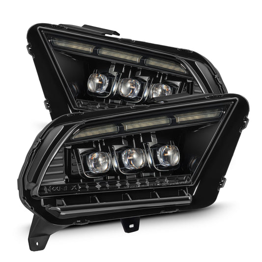 13-14 Ford Mustang MK II NOVA-Series LED Projector Headlights Alpha-Black - view 1