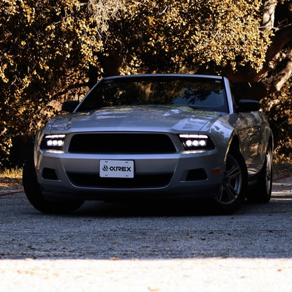 13-14 Ford Mustang MK II NOVA-Series LED Projector Headlights Alpha-Black - view 3