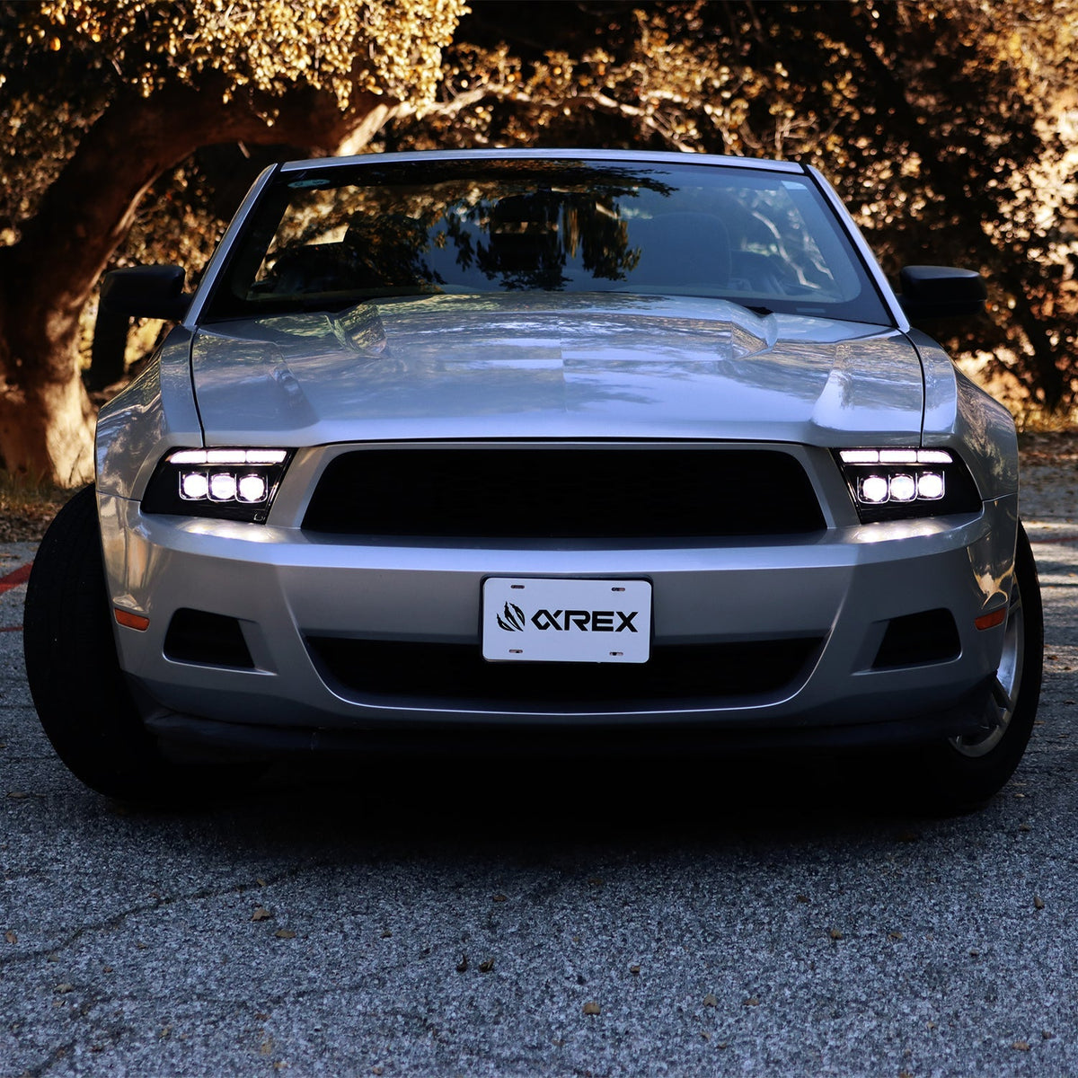 13-14 Ford Mustang MK II NOVA-Series LED Projector Headlights Black - view 5
