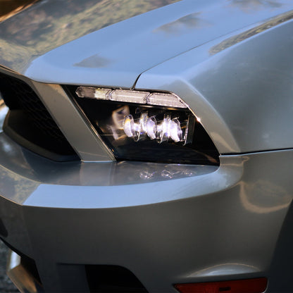 13-14 Ford Mustang MK II NOVA-Series LED Projector Headlights Black - view 6