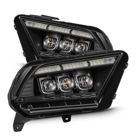 13-14 Ford Mustang MK II NOVA-Series LED Projector Headlights Black - view 1