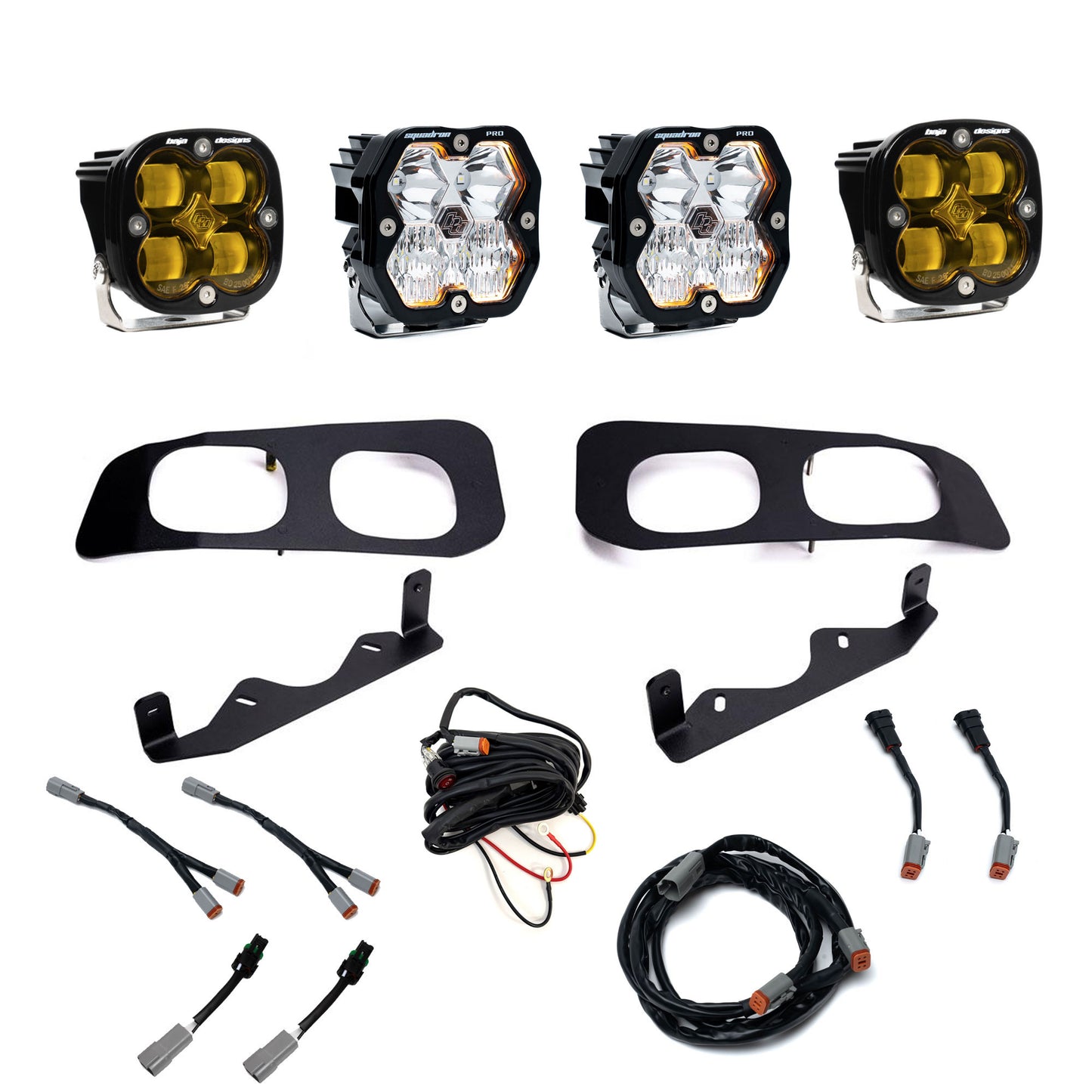 BAJA DESIGNS Squadron 2.0 Pro/Squadron Sae Dual Fog Pocket Light Kit - Ford 2023-2026 F-250/350 Super Duty