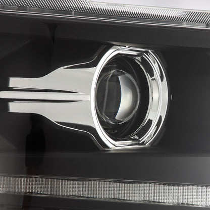 14-15 Chevrolet Silverado LUXX-Series LED Projector Headlights Black - view 6