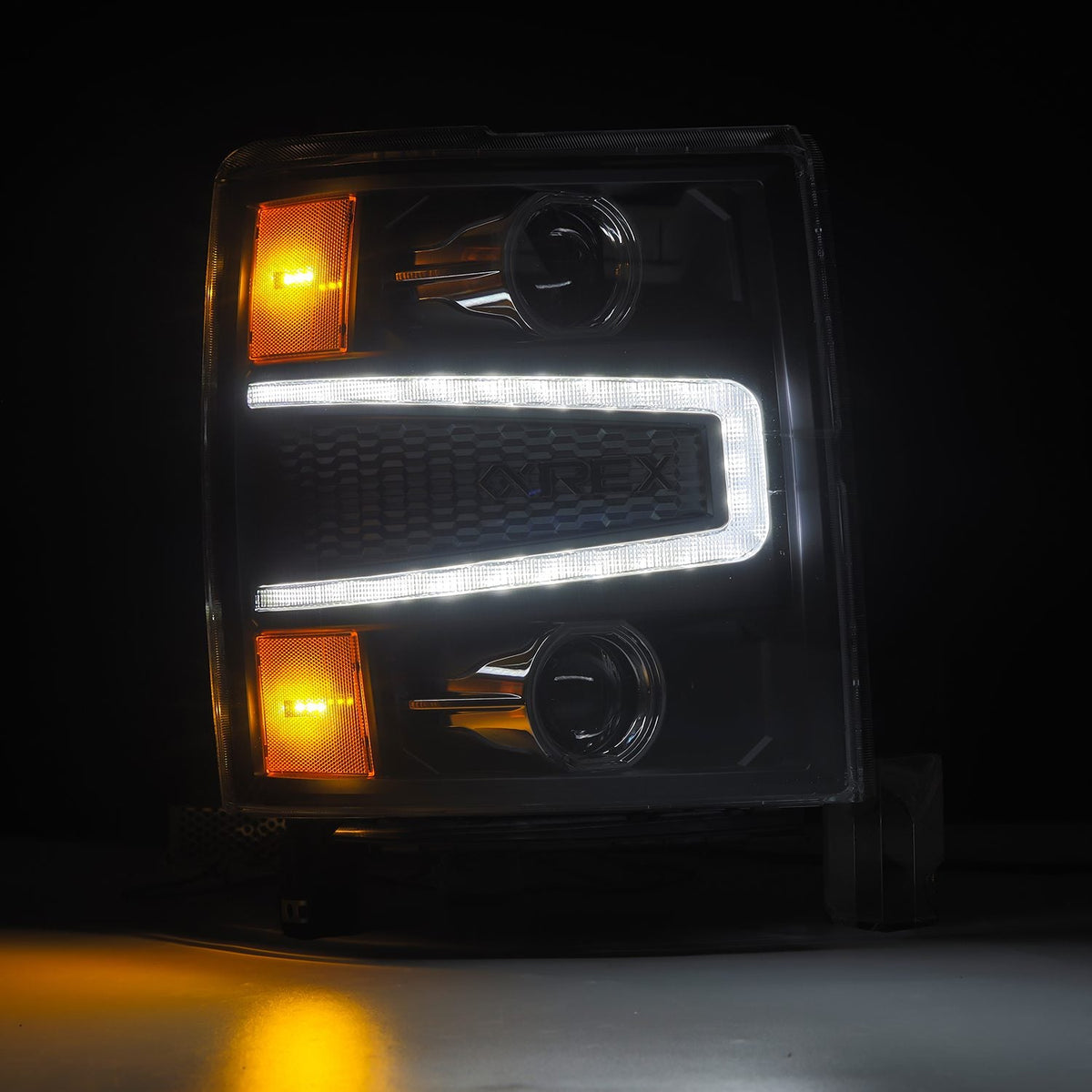14-15 Chevrolet Silverado LUXX-Series LED Projector Headlights Black - view 4