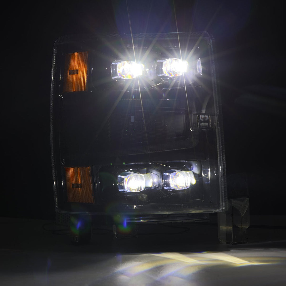 14-15 Chevrolet Silverado NOVA-Series LED Projector Headlights Alpha-Black - view 4