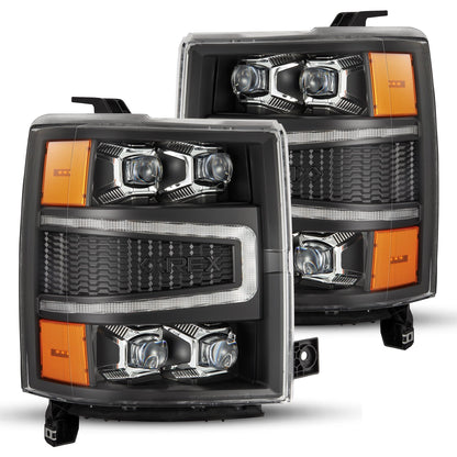 14-15 Chevrolet Silverado NOVA-Series LED Projector Headlights Black - view 1