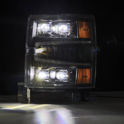 14-15 Chevrolet Silverado NOVA-Series LED Projector Headlights Black - view 3