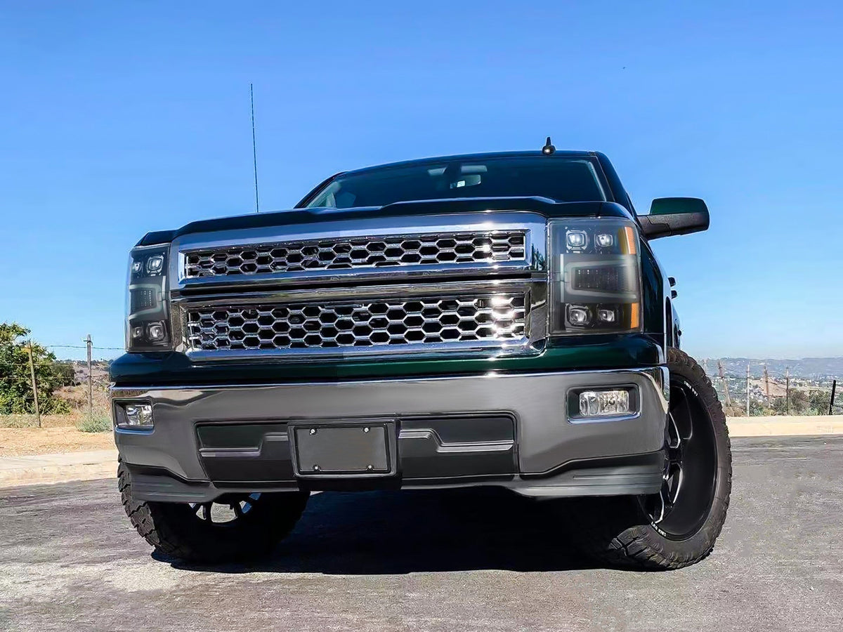14-15 Chevrolet Silverado NOVA-Series LED Projector Headlights Chrome - view 2