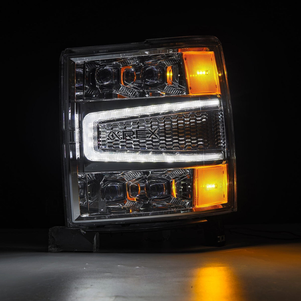 14-15 Chevrolet Silverado NOVA-Series LED Projector Headlights Chrome - view 3