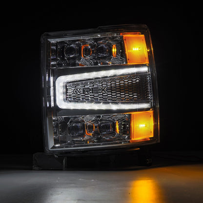 14-15 Chevrolet Silverado NOVA-Series LED Projector Headlights Chrome - view 3