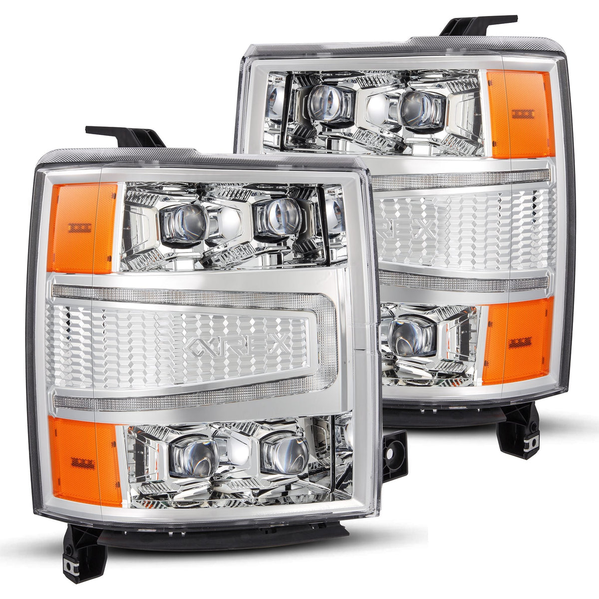 14-15 Chevrolet Silverado NOVA-Series LED Projector Headlights Chrome - view 1