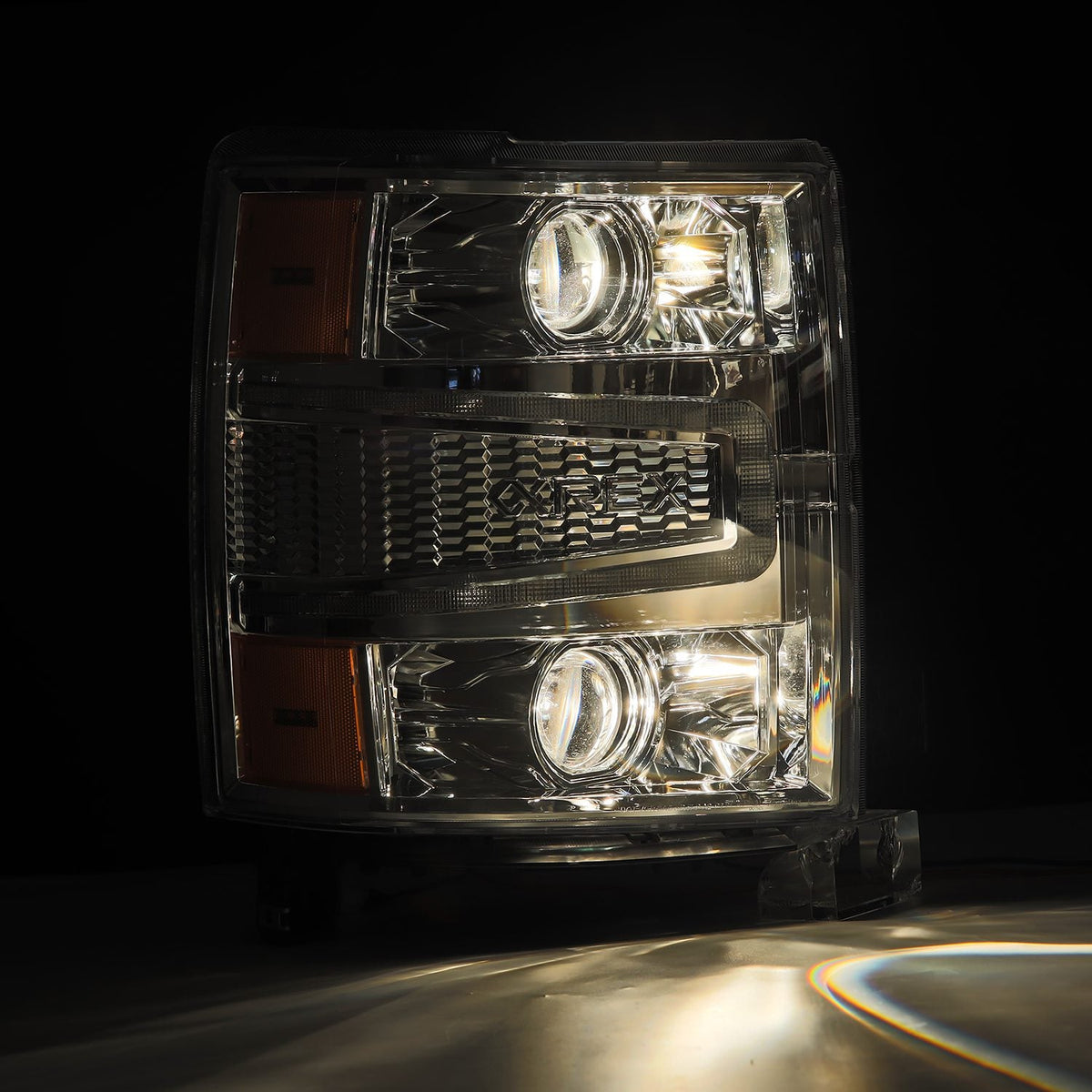 14-15 Chevrolet Silverado PRO-Series Halogen Projector Headlights Chrome - view 5