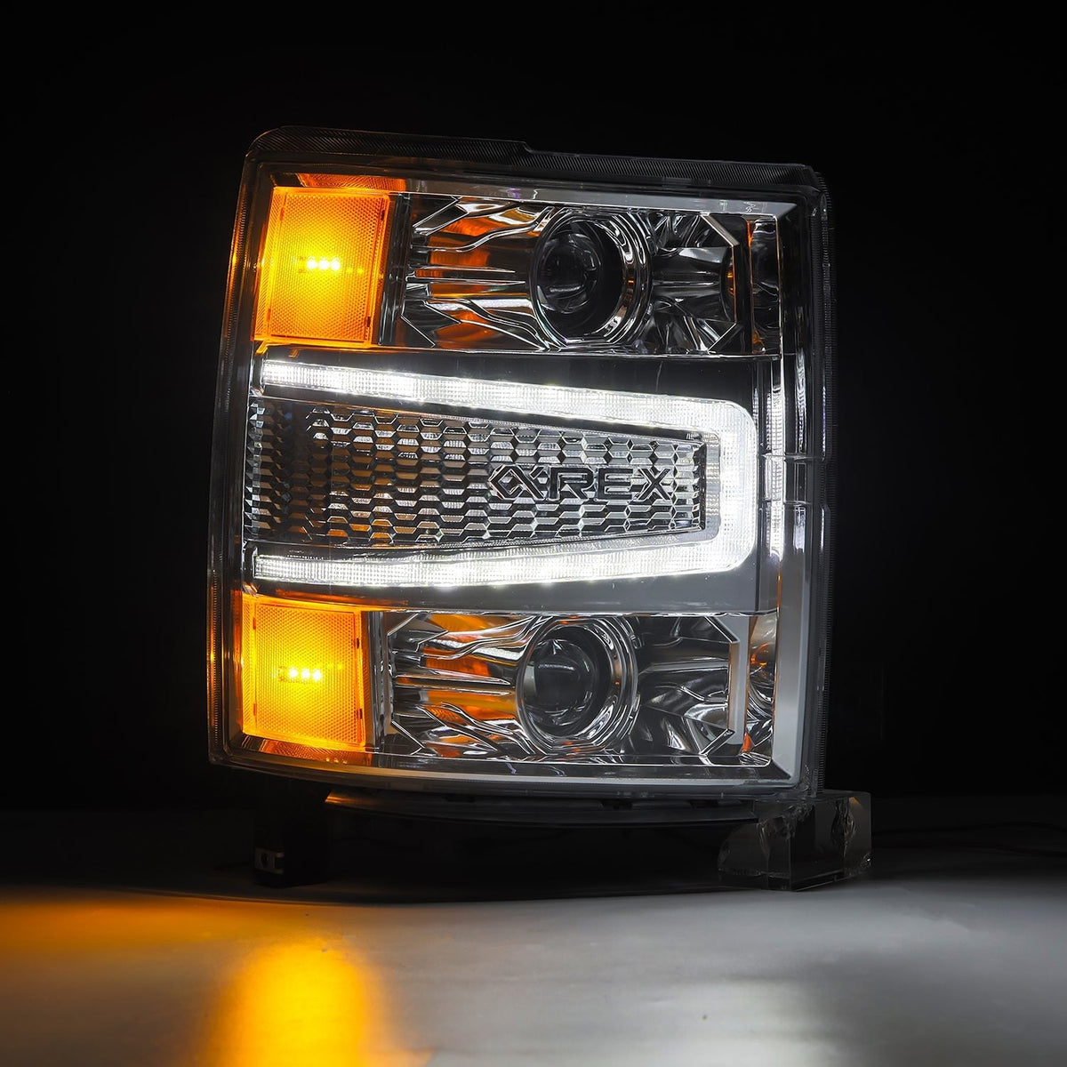 14-15 Chevrolet Silverado PRO-Series Halogen Projector Headlights Chrome - view 6