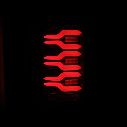 14-18 GMC Sierra 1500/2500HD/3500HD LUXX-Series LED Tail Lights Black-Red - view 3