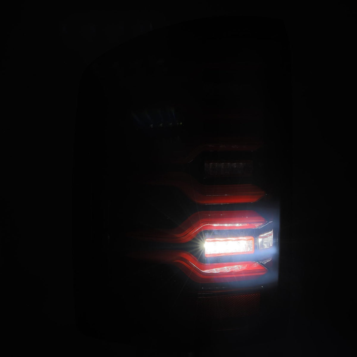 14-18 GMC Sierra 1500/2500HD/3500HD LUXX-Series LED Tail Lights Black-Red - view 5