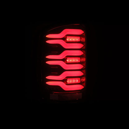 14-18 GMC Sierra 1500/2500HD/3500HD LUXX-Series LED Tail Lights Black-Red - view 4