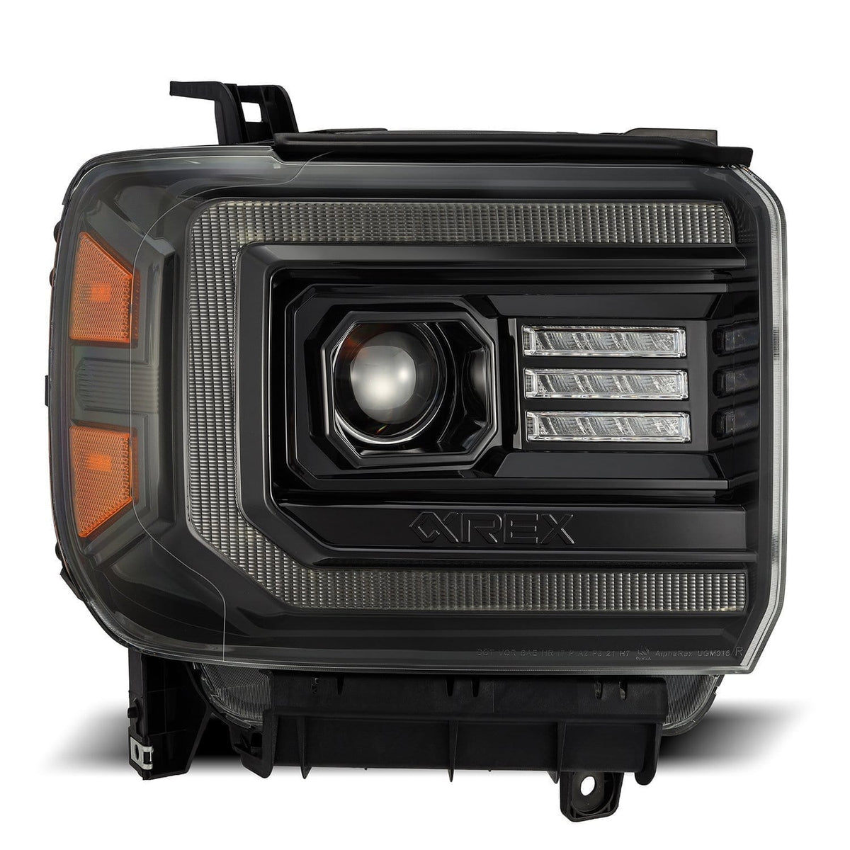 14-18 GMC Sierra LUXX-Series LED Projector Headlights Alpha-Black - view 2