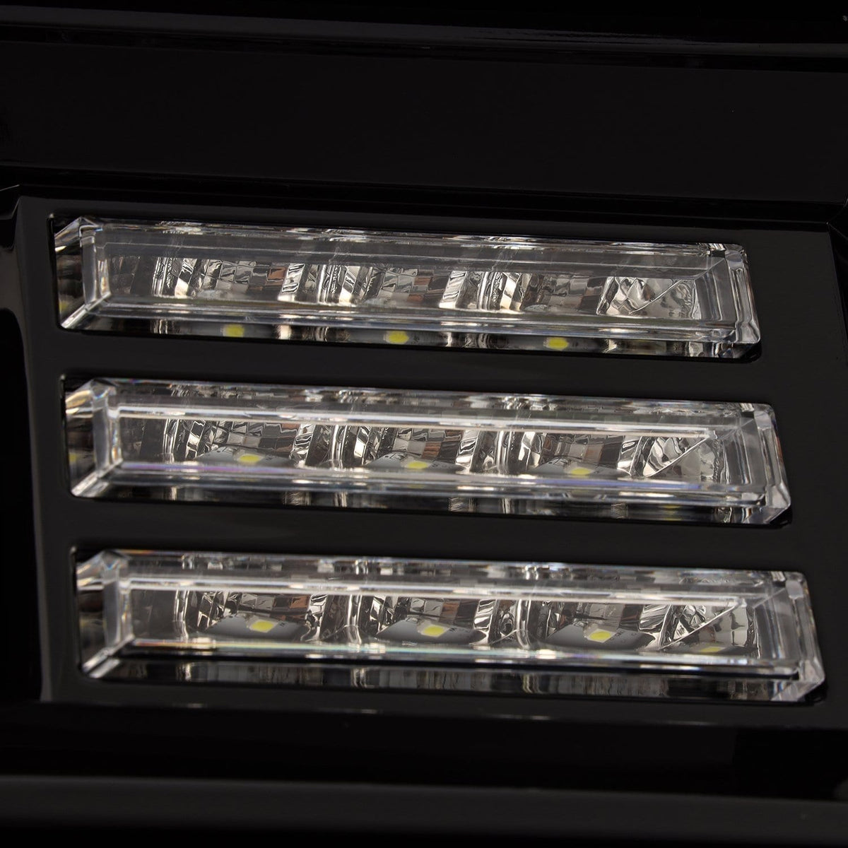 14-18 GMC Sierra LUXX-Series LED Projector Headlights Alpha-Black - view 4