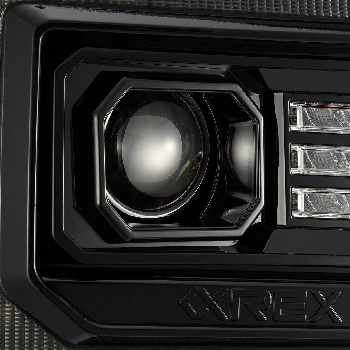 14-18 GMC Sierra LUXX-Series LED Projector Headlights Alpha-Black - view 6