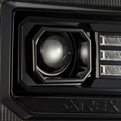 14-18 GMC Sierra LUXX-Series LED Projector Headlights Alpha-Black - view 6