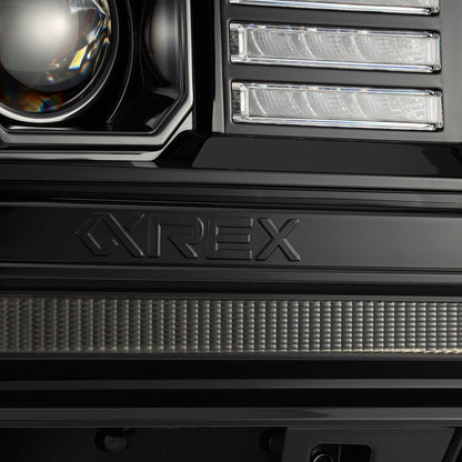 14-18 GMC Sierra LUXX-Series LED Projector Headlights Alpha-Black - view 3