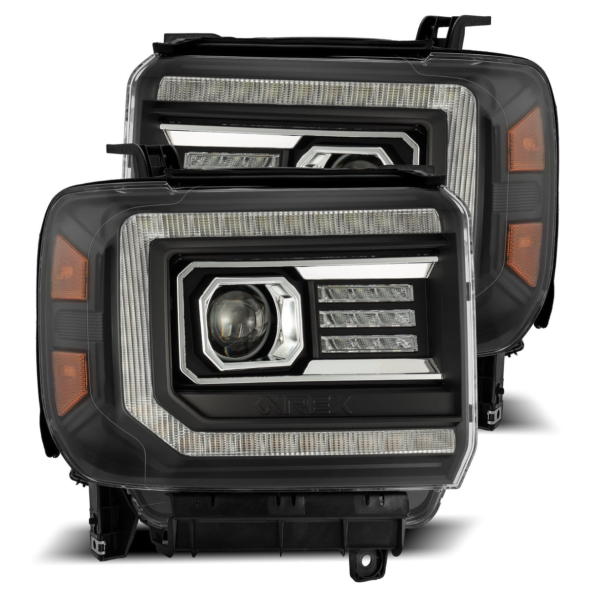 14-18 GMC Sierra LUXX-Series LED Projector Headlights Black - view 1