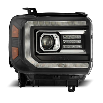 14-18 GMC Sierra LUXX-Series LED Projector Headlights Black - view 2