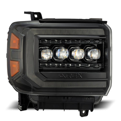 14-18 GMC Sierra NOVA-Series LED Projector Headlights Alpha-Black - view 2