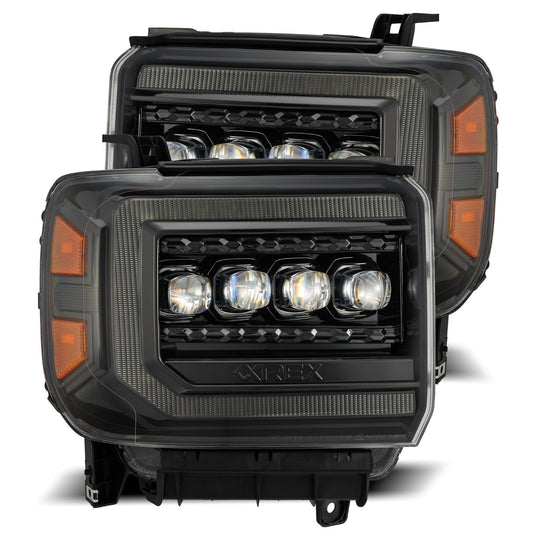 14-18 GMC Sierra NOVA-Series LED Projector Headlights Alpha-Black - view 1