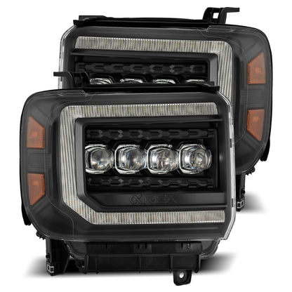 14-18 GMC Sierra NOVA-Series LED Projector Headlights Black - view 1