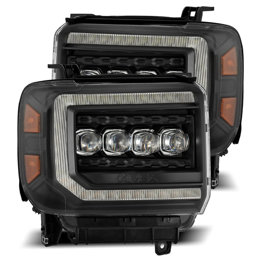 14-18 GMC Sierra NOVA-Series LED Projector Headlights Black - view 1