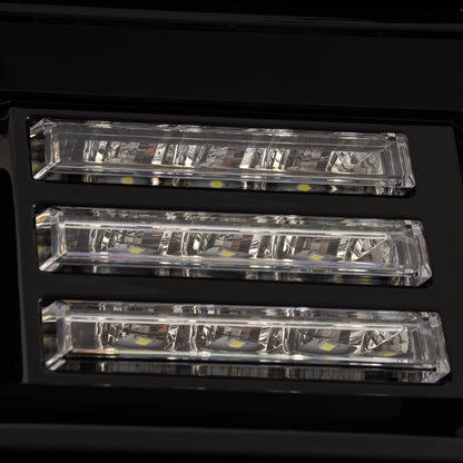14-18 GMC Sierra PRO-Series Halogen Projector Headlights Alpha-Black - view 4