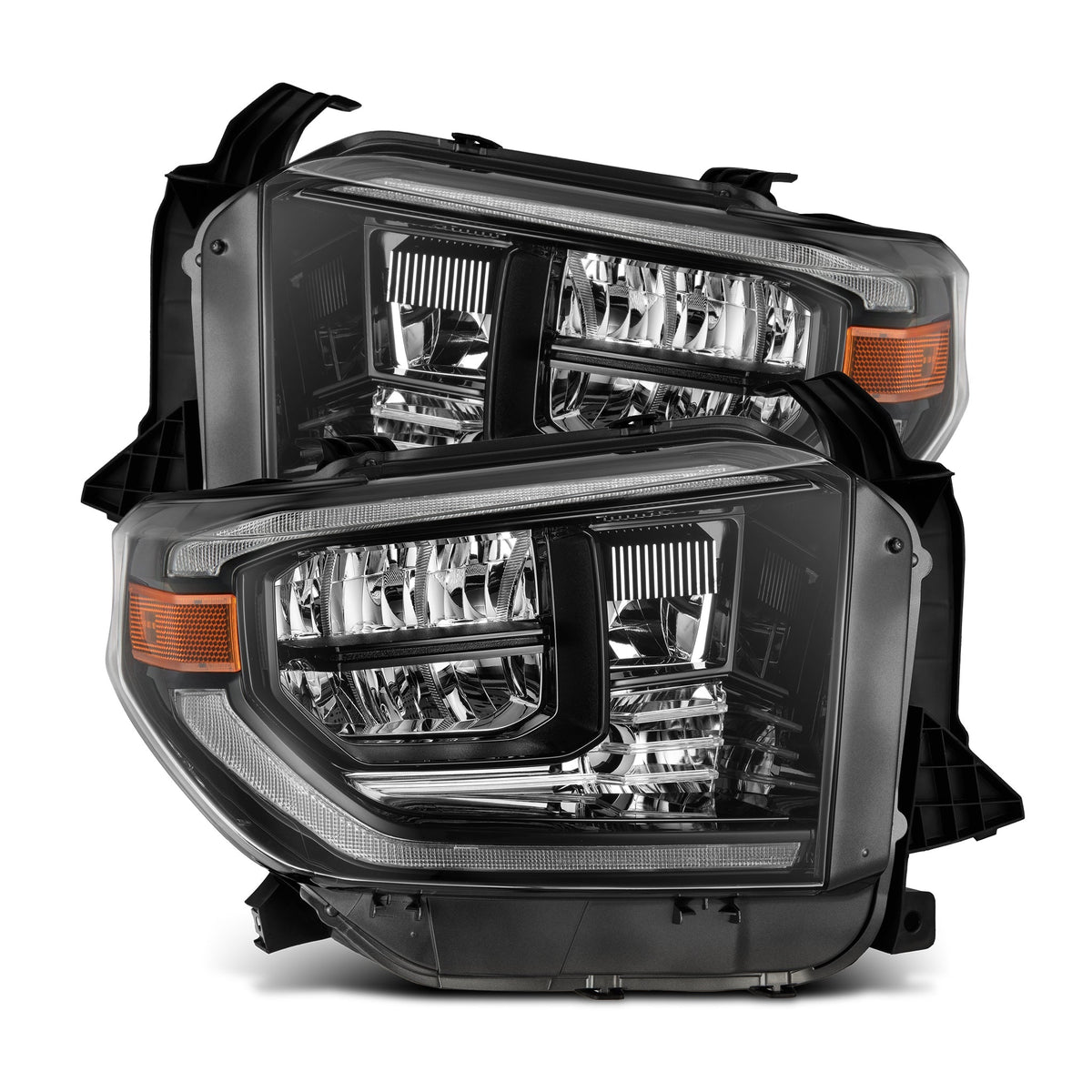 14-21 Toyota Tundra MK II LUXX-Series LED Crystal Headlights Alpha-Black - view 1