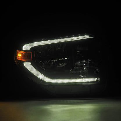 14-21 Toyota Tundra MK II LUXX-Series LED Crystal Headlights Alpha-Black - view 2