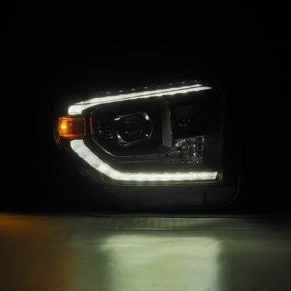 14-21 Toyota Tundra MK II LUXX-Series LED Projector Headlights Black - view 2