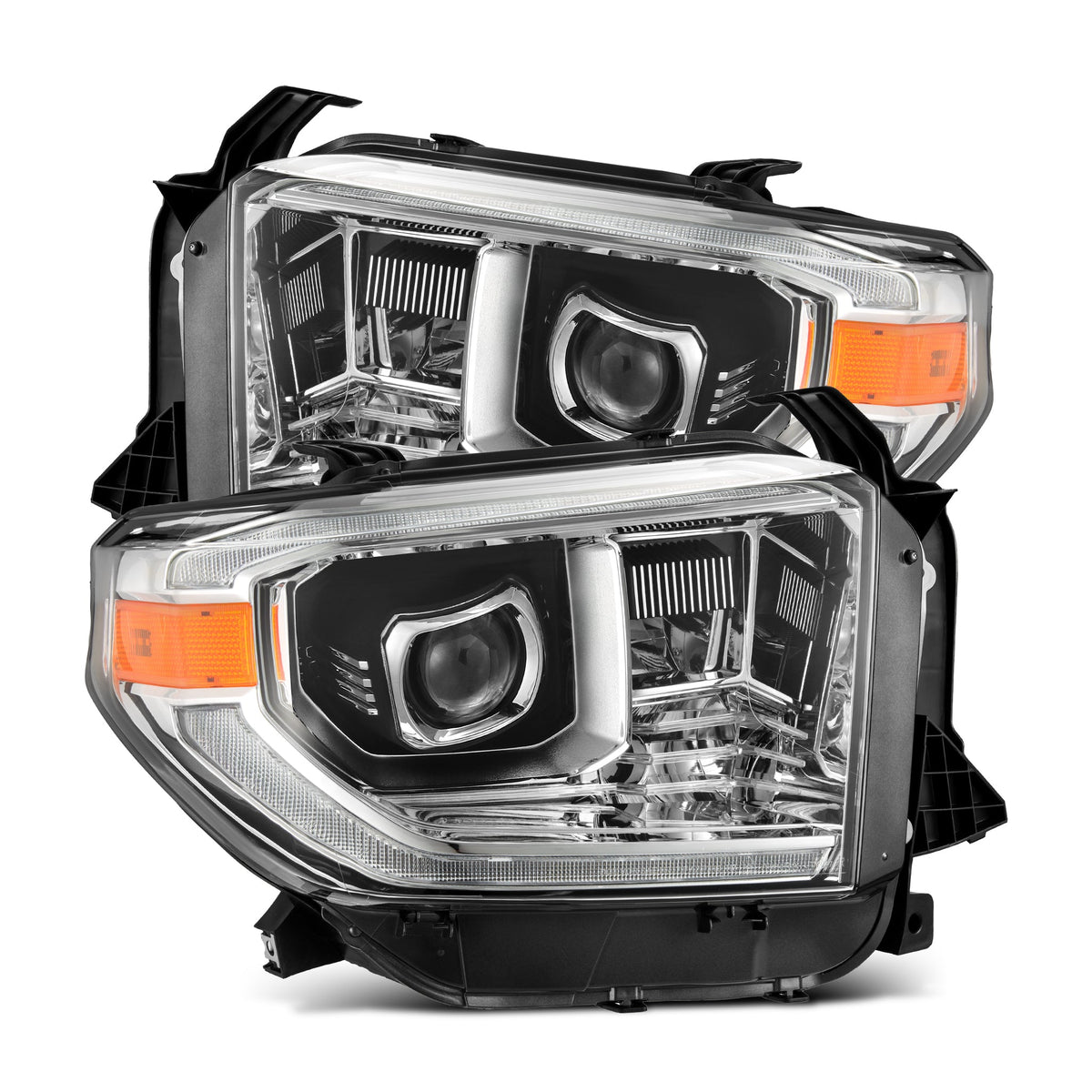 14-21 Toyota Tundra MK II PRO-Series Halogen Projector Headlights Chrome - view 1