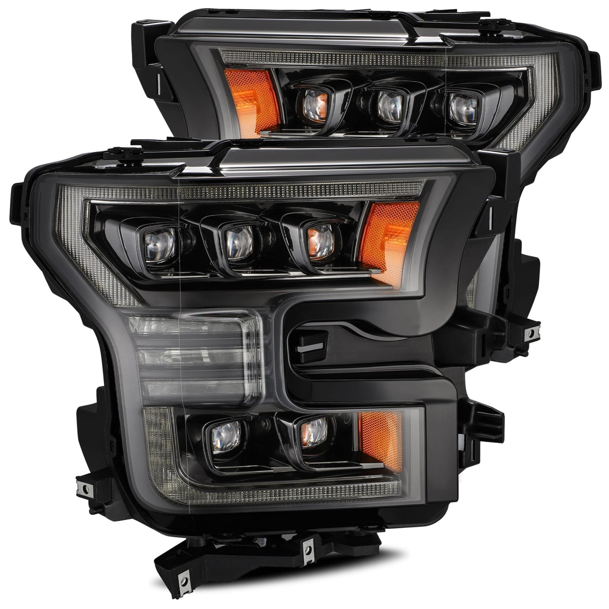 15-17 Ford F150 / 17-20 F150 Raptor NOVA-Series LED Projector Headlights Alpha-Black - view 1