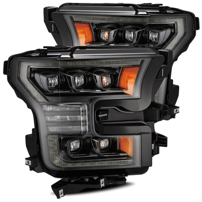 15-17 Ford F150 / 17-20 F150 Raptor NOVA-Series LED Projector Headlights Alpha-Black - view 1