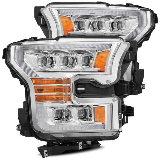 15-17 Ford F150 / 17-20 F150 Raptor NOVA-Series LED Projector Headlights Chrome - view 1