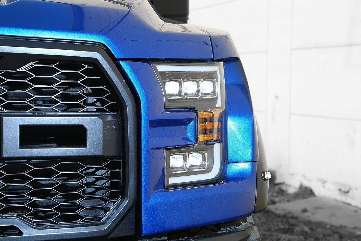 15-17 Ford F150 / 17-20 F150 Raptor NOVA-Series LED Projector Headlights Chrome - view 15