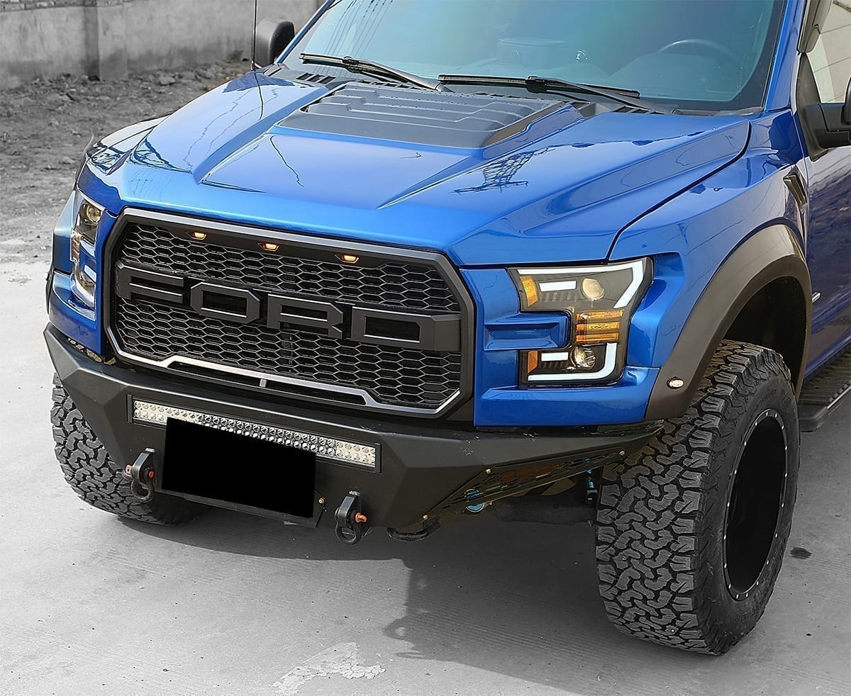 15-17 Ford F150 / 17-20 Ford F150 Raptor LUXX-Series LED Projector Headlights Jet Black - view 5
