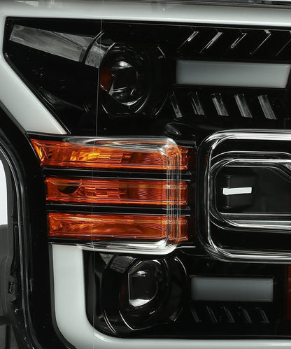 15-17 Ford F150 / 17-20 Ford F150 Raptor LUXX-Series LED Projector Headlights Jet Black - view 2