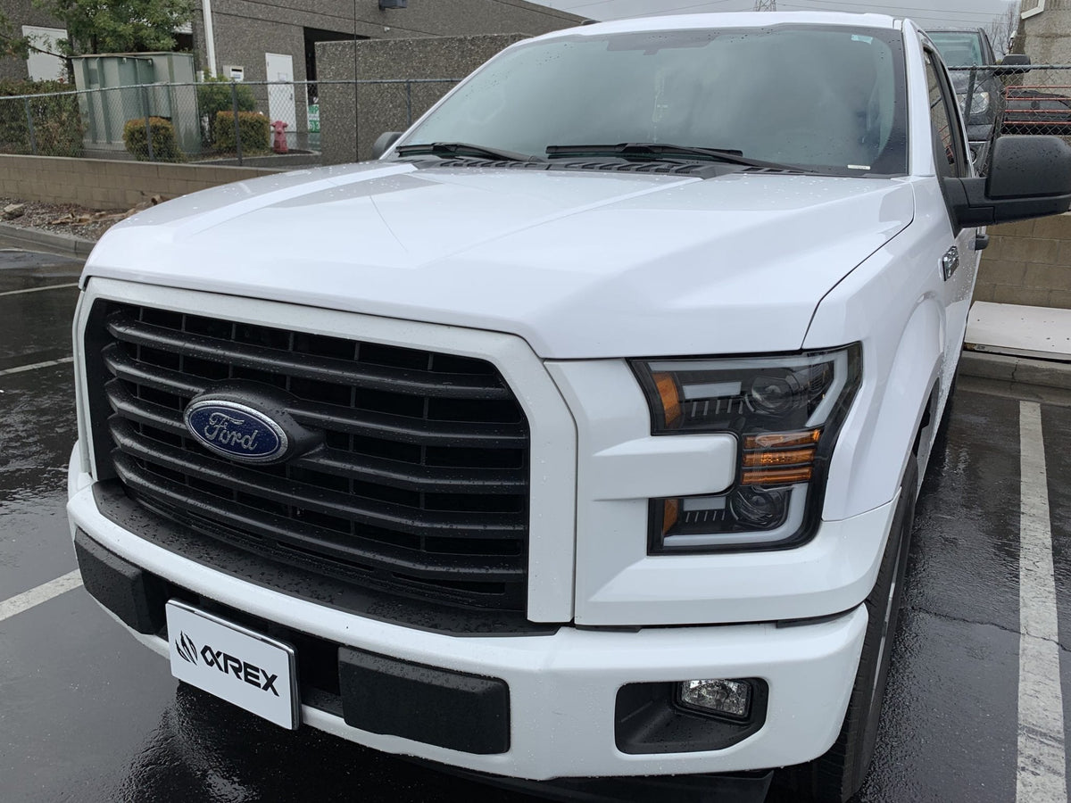 15-17 Ford F150 PRO-Series Halogen Projector Headlights Jet Black - view 9