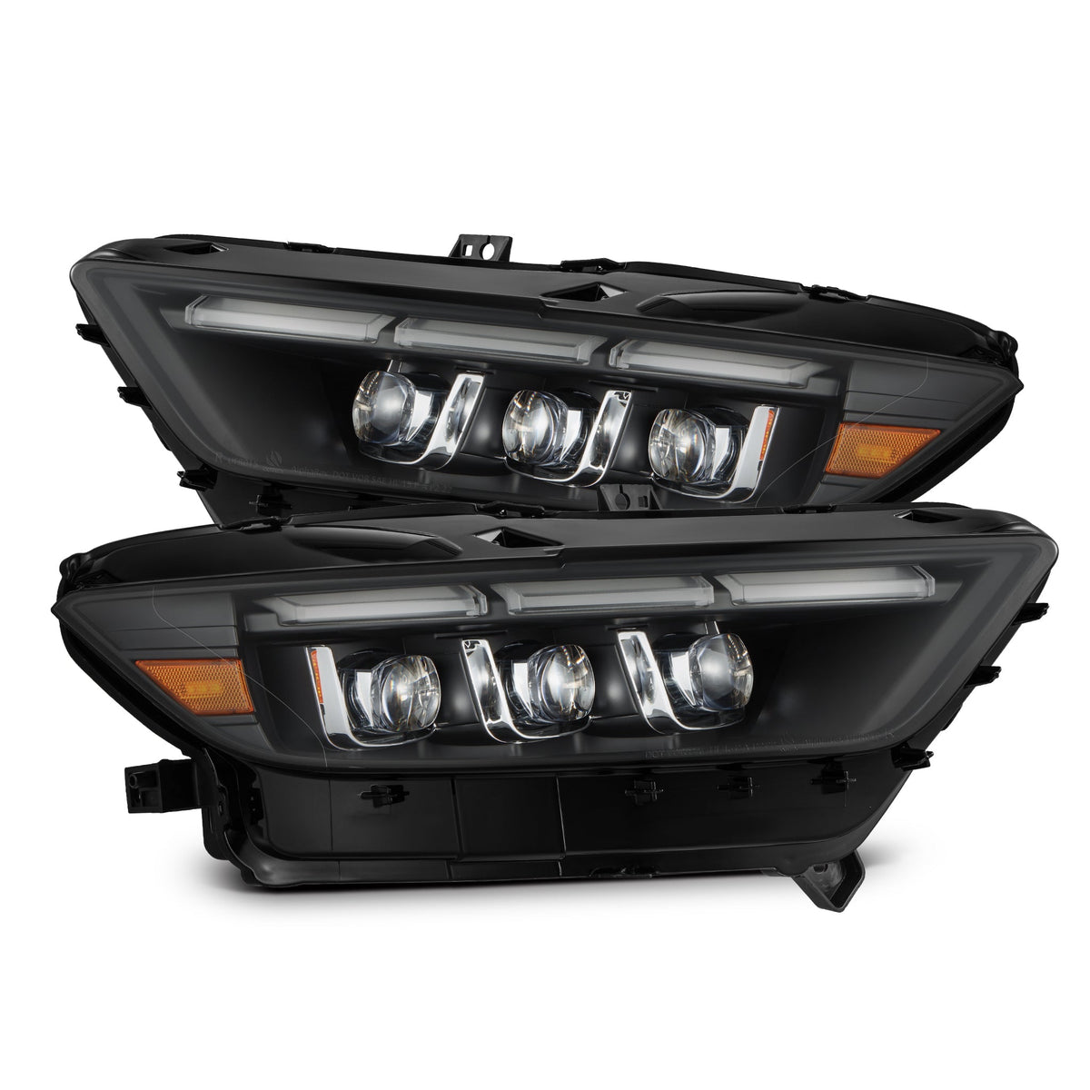 15-17 Ford Mustang/18-20 Mustang Shelby GT350/GT500 MK II NOVA-Series LED Projector Headlights Black - view 1