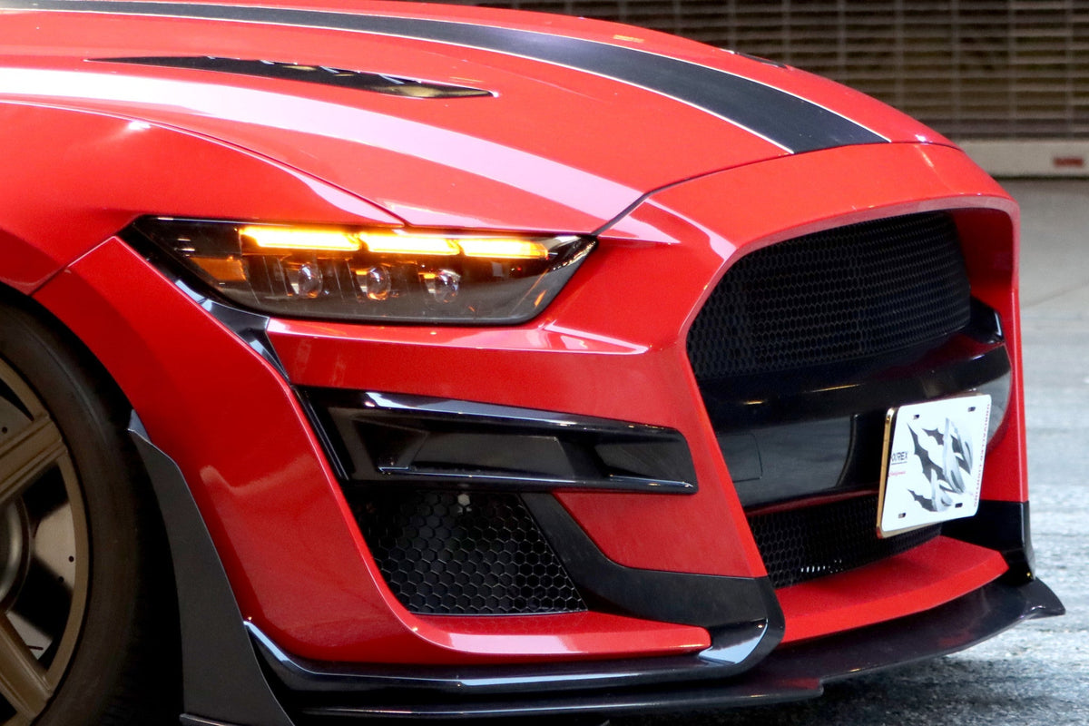 15-17 Ford Mustang/18-20 Mustang Shelby GT350/GT500 MK II NOVA-Series LED Projector Headlights Black - view 4