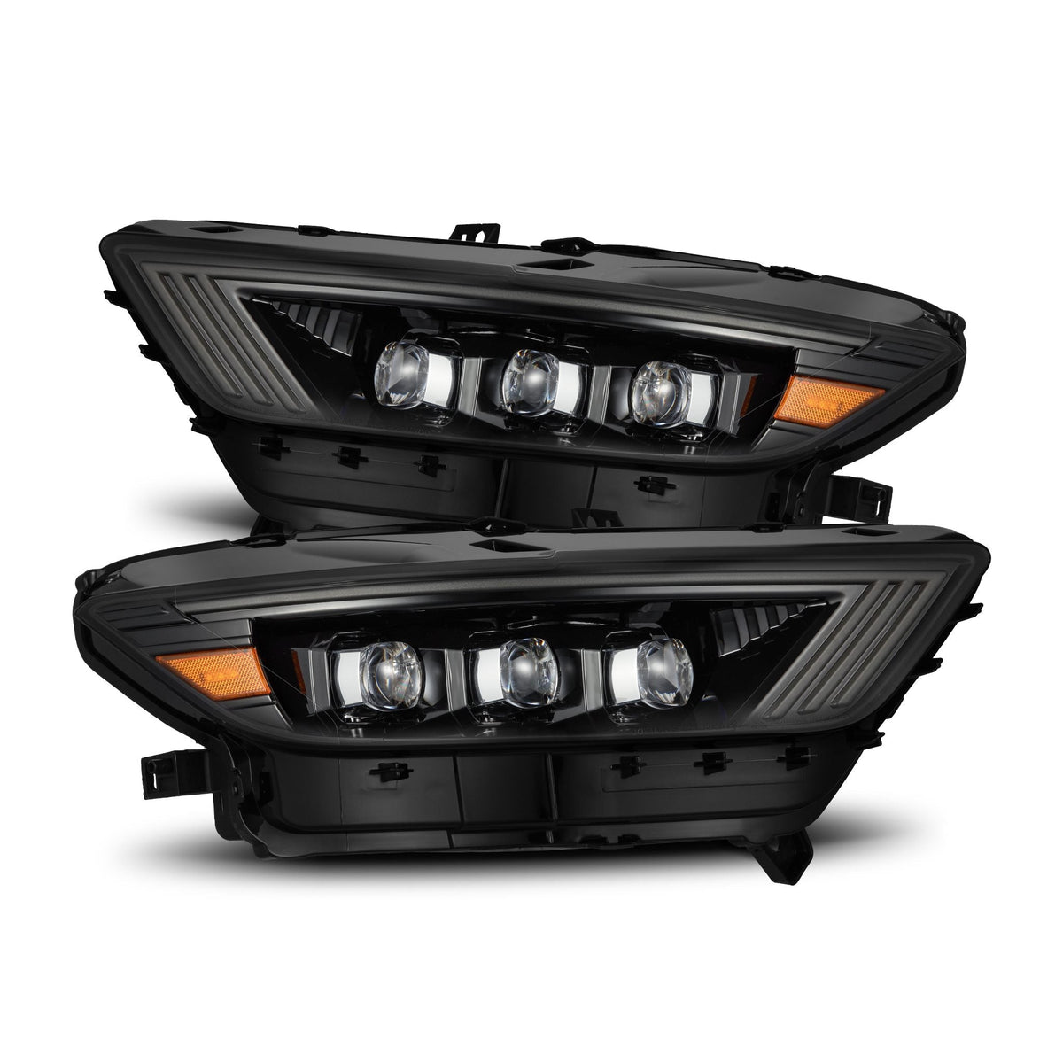 15-17 Ford Mustang/18-20 Mustang Shelby GT350/GT500 NOVA-Series LED Projector Headlights Alpha-Black - view 1