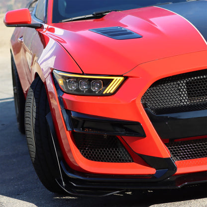 15-17 Ford Mustang/18-20 Mustang Shelby GT350/GT500 NOVA-Series LED Projector Headlights Black - view 3