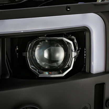 15-19 Chevrolet Silverado 2500HD/3500HD LUXX-Series LED Projector Headlights Black - view 8